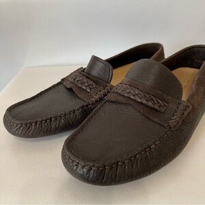 Ugg Henrick Brown Leather Slip On Loafers 110680